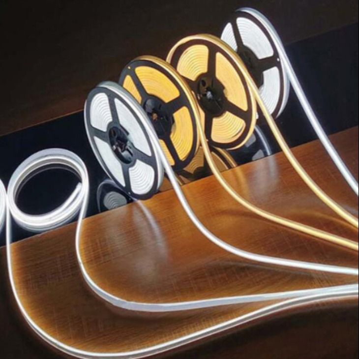 2 रंग 2700-6500K Dimmable COB LED पट्टी 12V 10W उच्च चमक