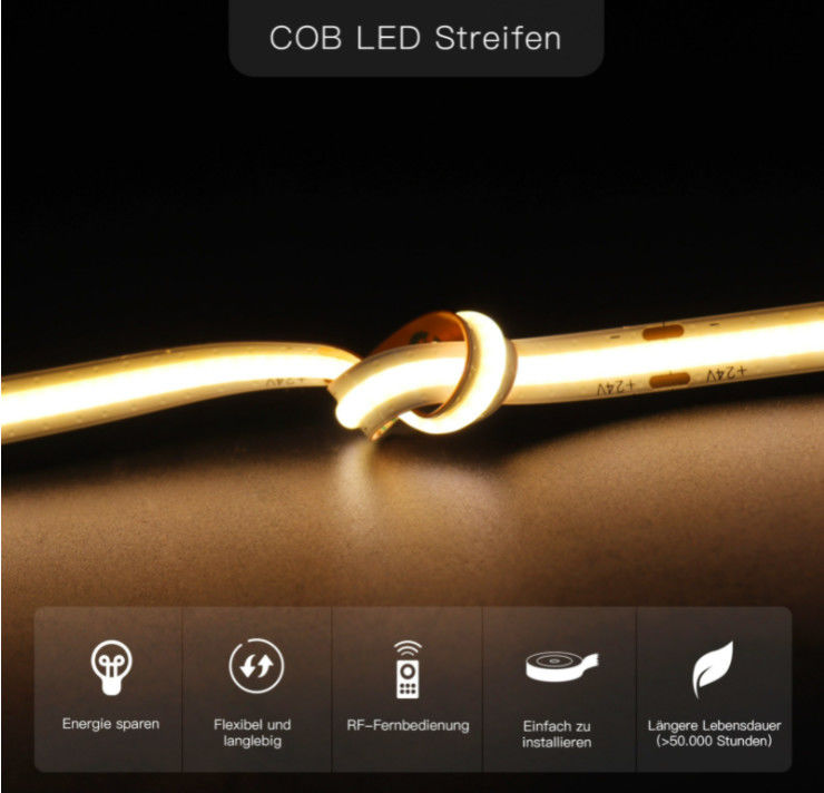 IP20 IP65 एलईडी COB लाइट थाइरिस्टर डिमेबल डबल चेंज कलर 24V 14.4W