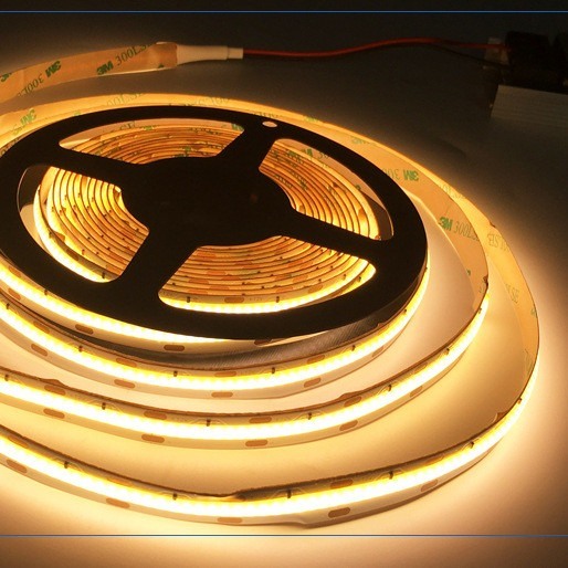 ट्यून करने योग्य रंग सफ़ेद वार्म COB LED स्ट्रिप लाइट 12V 24V 8mm