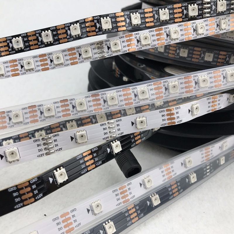 6W 8W 10W 12W 12V फ्लेक्सिबल LED स्ट्रिप लाइट SMD 5050 RGB मल्टी कलर्स 300 LED