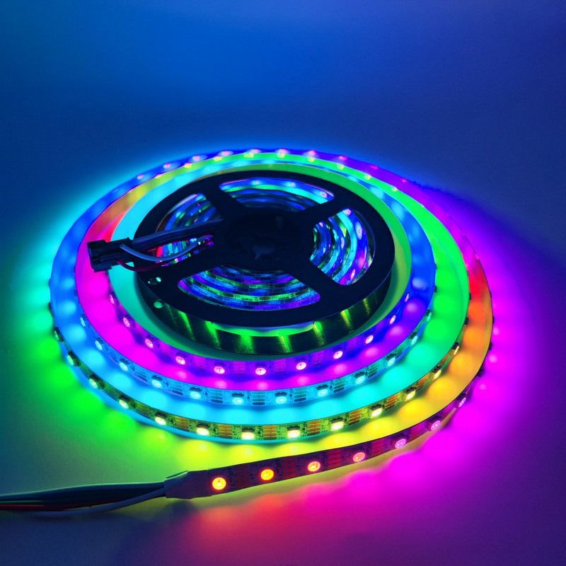 6W 8W 10W 12W 12V फ्लेक्सिबल LED स्ट्रिप लाइट SMD 5050 RGB मल्टी कलर्स 300 LED