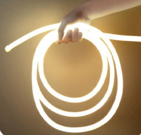 360 डिग्री नियॉन फ्लेक्सिबल स्ट्रिप लाइट DIY एलईडी सिलिकॉन राउंड ट्यूब लाइट 24V 12W IP67